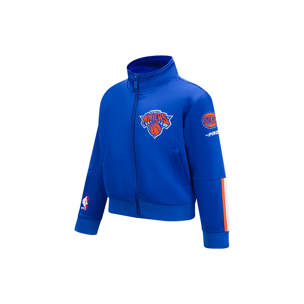 NBA NEW YORK KNICKS CLASSIC LITTLE BOYS TRACK JACKET (ROYAL BLUE/ORANGE) - Image 2