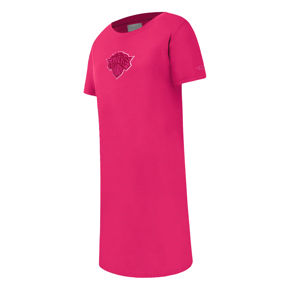 NBA NEW YORK KNICKS TRIPLE PINK LITTLE GIRL'S  TEE DRESS (BEETROOT PURPLE) - Image 2