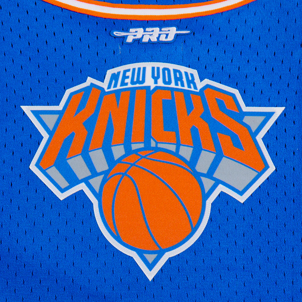 NBA NEW YORK KNICKS CLASSIC TODDLER BOYS MESH BUTTON DOWN SHIRT (ROYAL BLUE/ORANGE) - Image 6