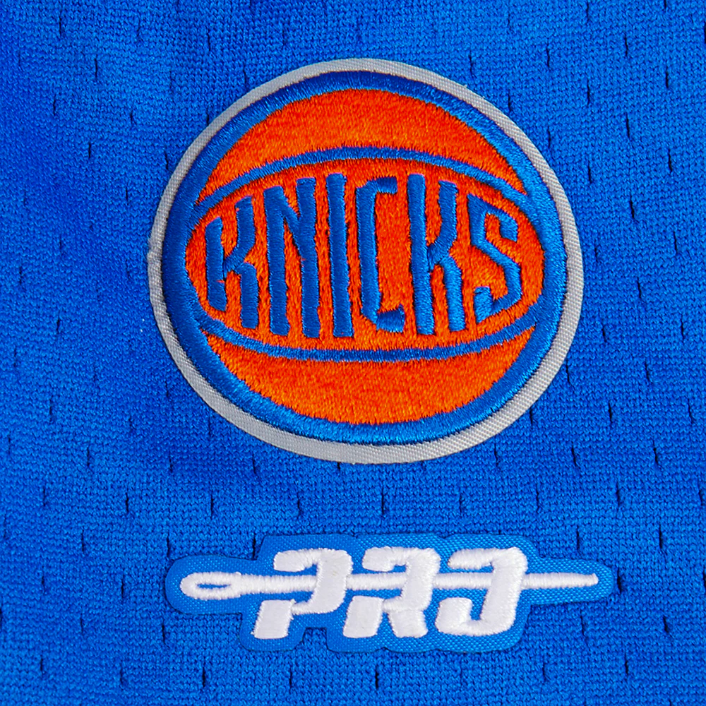 NBA NEW YORK KNICKS CLASSIC TODDLER BOYS MESH BUTTON DOWN SHIRT (ROYAL BLUE/ORANGE) - Image 7