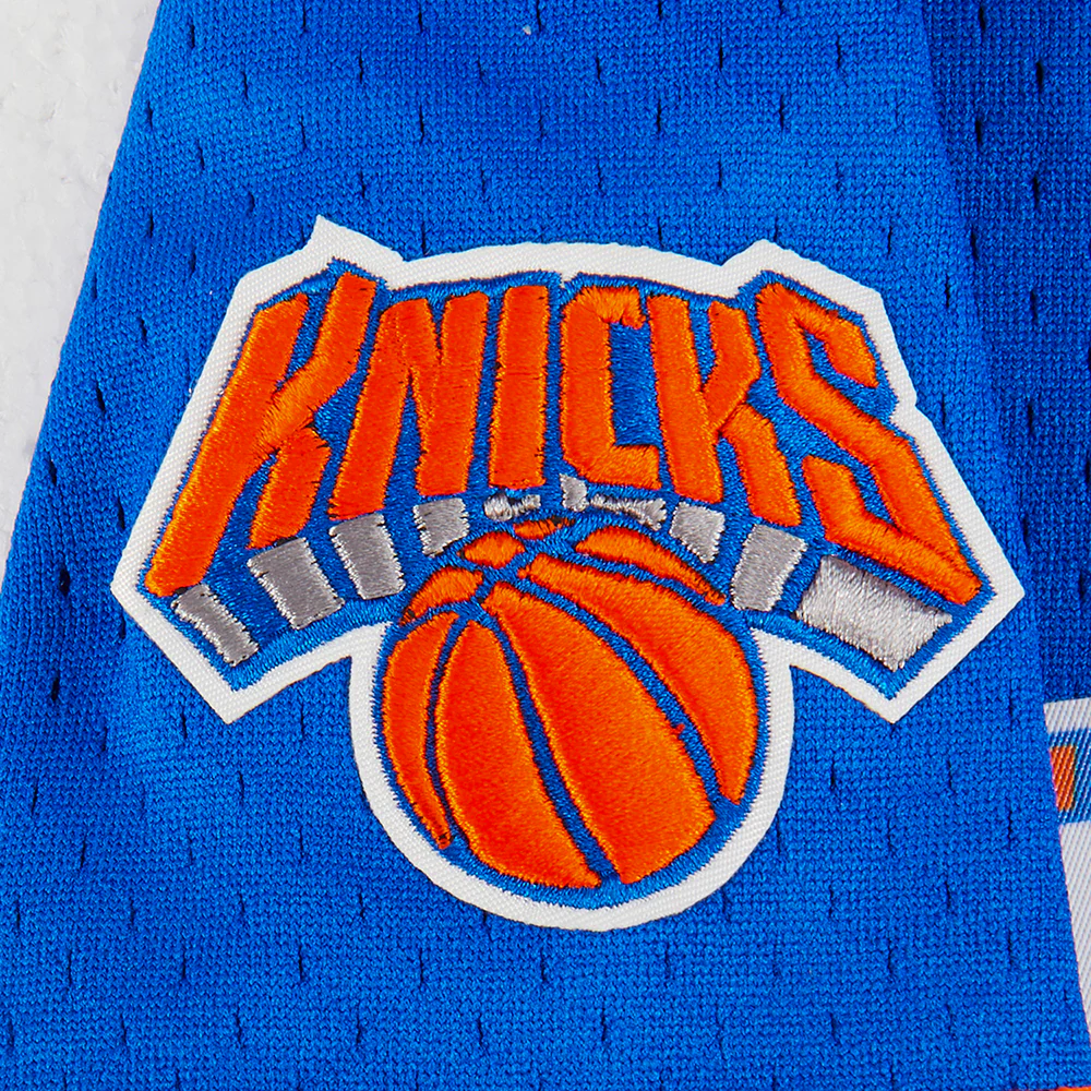 NBA NEW YORK KNICKS CLASSIC TODDLER BOYS MESH BUTTON DOWN SHIRT (ROYAL BLUE/ORANGE) - Image 9