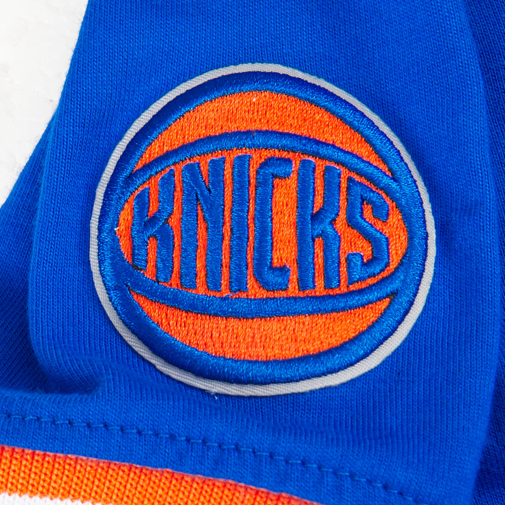 NBA NEW YORK KNICKS CLASSIC TODDLER BOYS SHORT SLEEVE STRIPED RIB TEE (ROYAL BLUE/ORANGE) - Image 7