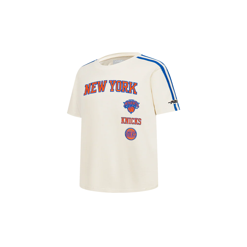 NBA NEW YORK KNICKS RETRO CLASSIC TODDLER BOYS SHORT SLEEVE TAPING TEE(EGGSHELL/ROYAL BLUE) - Image 2