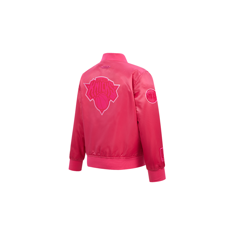 NBA NEW YORK KNICKS TRIPLE PINK TODDLER GIRLS SATIN JACKET (BEETROOT PURPLE) - Image 4