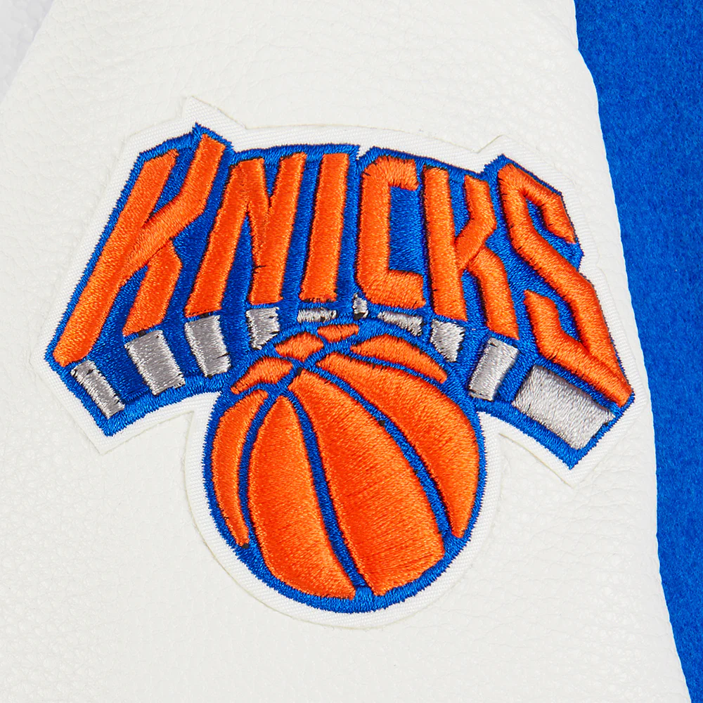 NBA NEW YORK KNICKS CLASSIC TODDLER BOYS WOOL VARSITY JACKET (ROYAL BLUE/WHITE) - Image 5