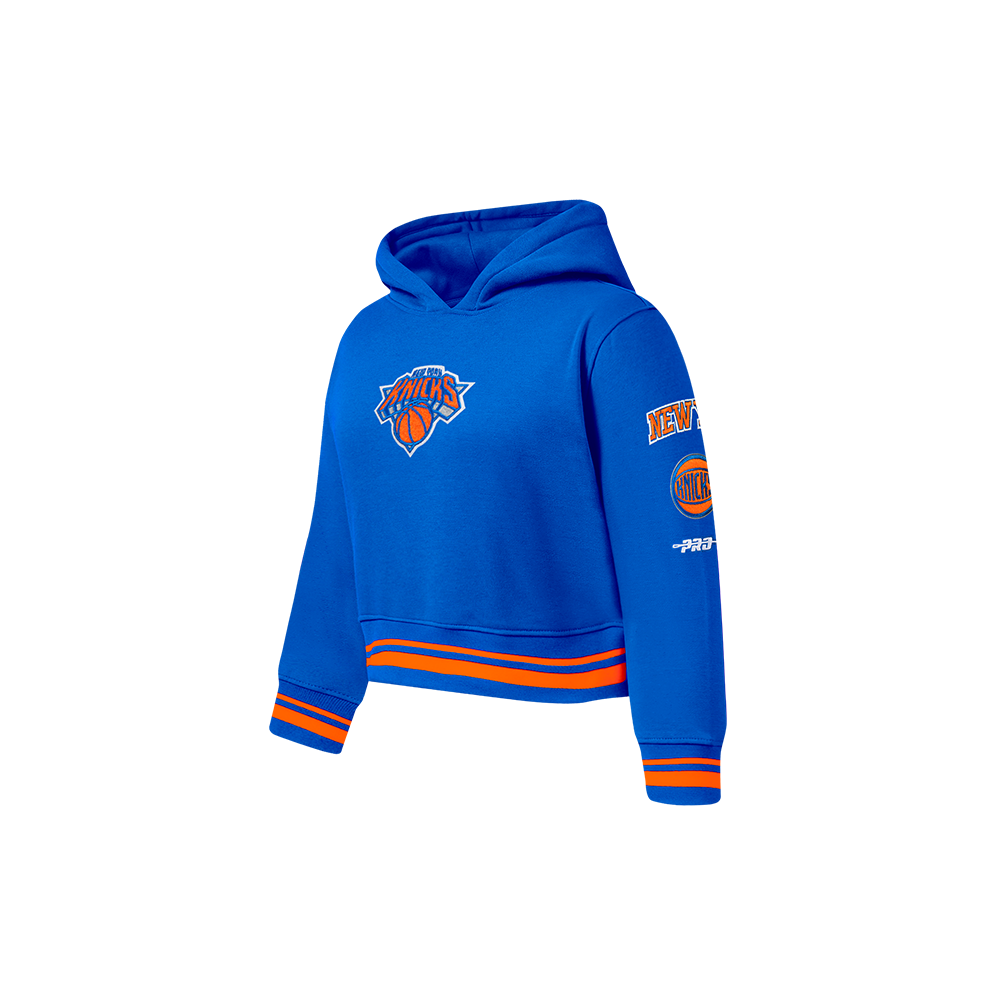 NBA NEW YORK KNICKS RETRO CLASSIC TODDLER GIRLS  RIB FLEECE PULLOVER HOODIE (ROYAL/ORANGE/ROYAL) - Image 2