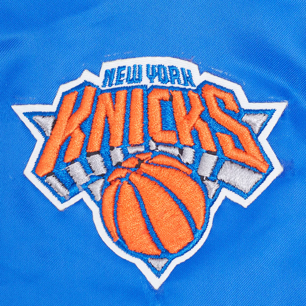 NBA NEW YORK KNICKS CLASSIC WOMEN'S SATIN JACKET (ROYAL BLUE) - Image 8