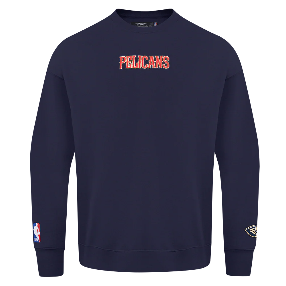 NBA NEW ORLEANS PELICANS WINGSPAN MEN'S DROP SHOULDER LS TEE (MIDNIGHT NAVY) - Image 3