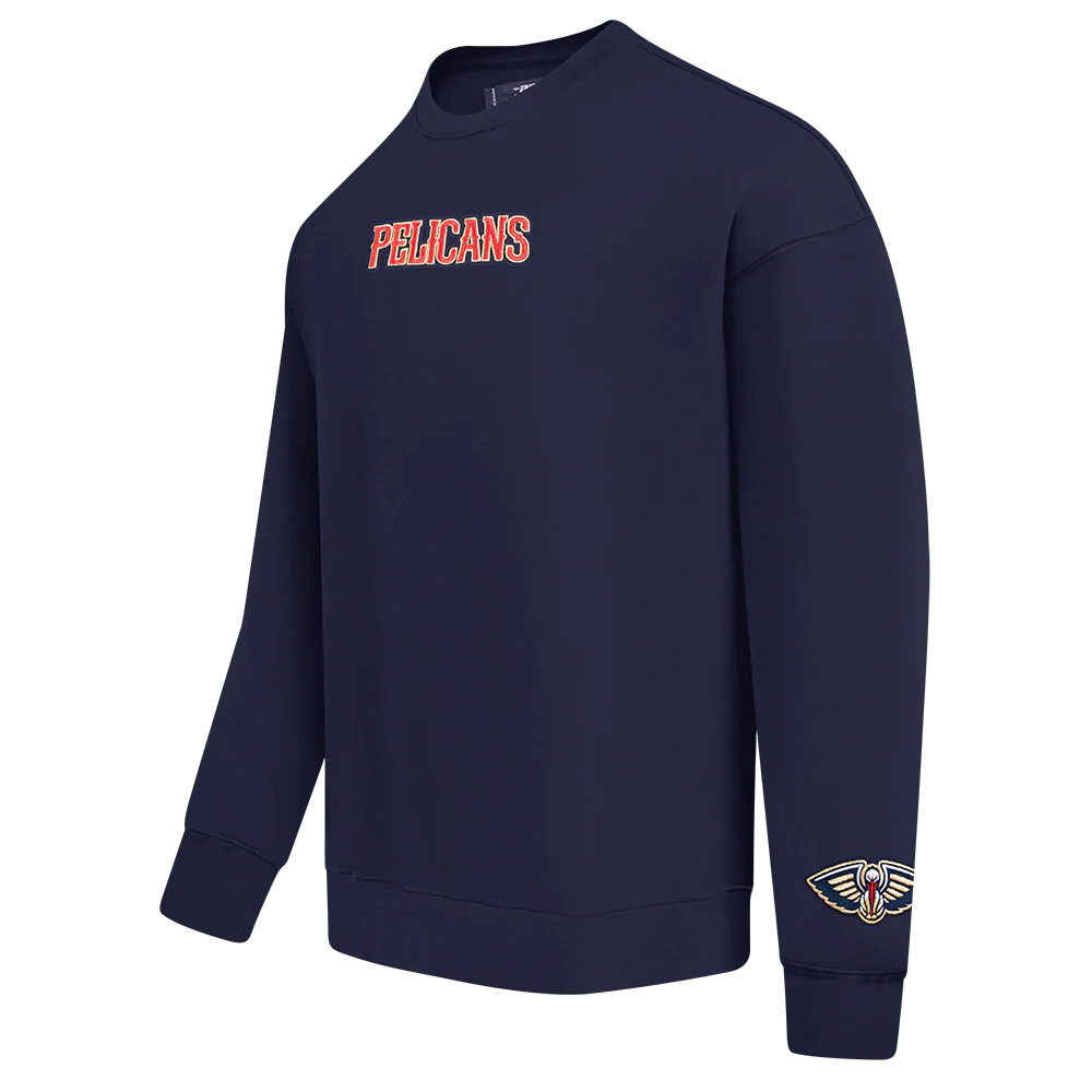 NBA NEW ORLEANS PELICANS WINGSPAN MEN'S DROP SHOULDER LS TEE (MIDNIGHT NAVY) - Image 4