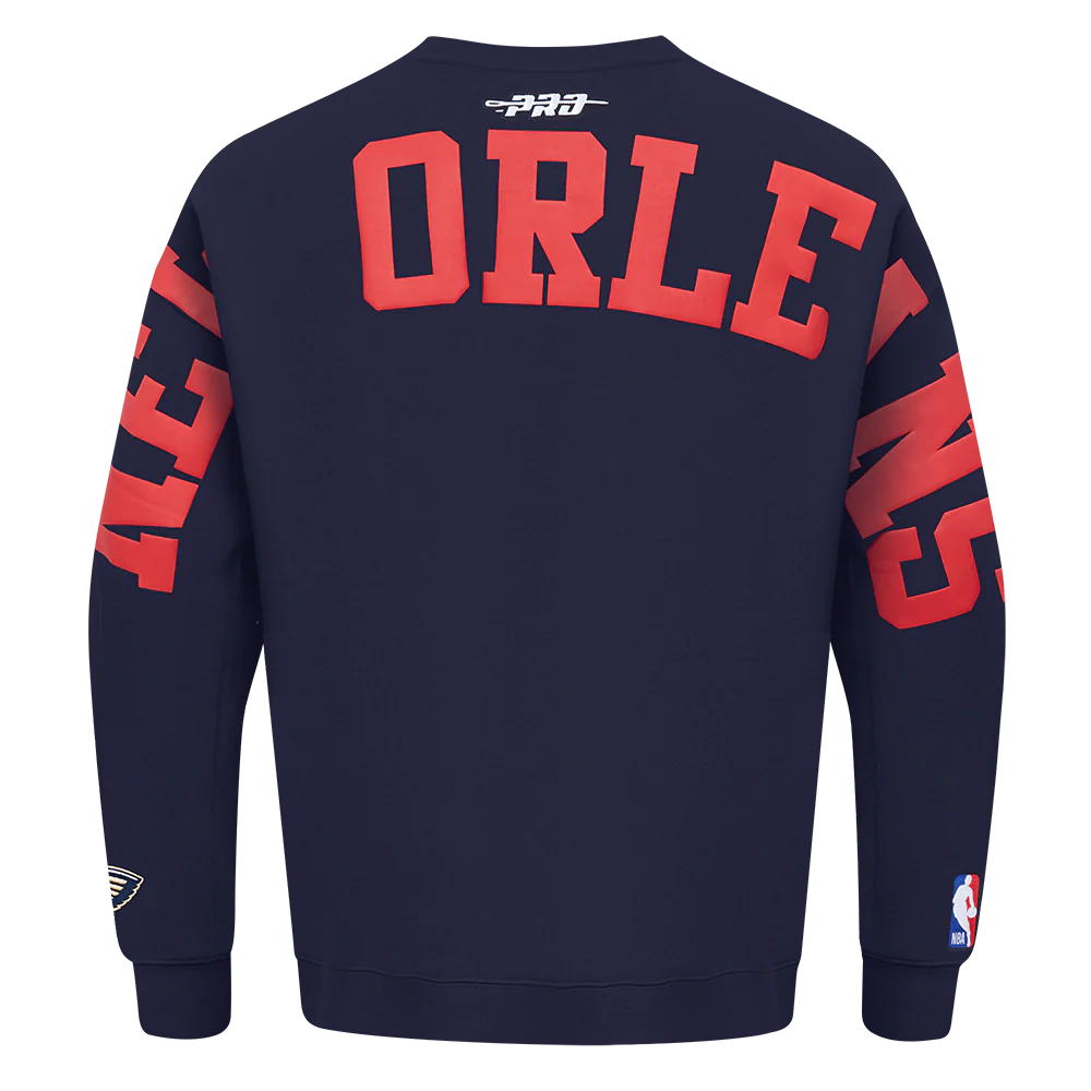 NBA NEW ORLEANS PELICANS WINGSPAN MEN'S DROP SHOULDER LS TEE (MIDNIGHT NAVY) - Image 5