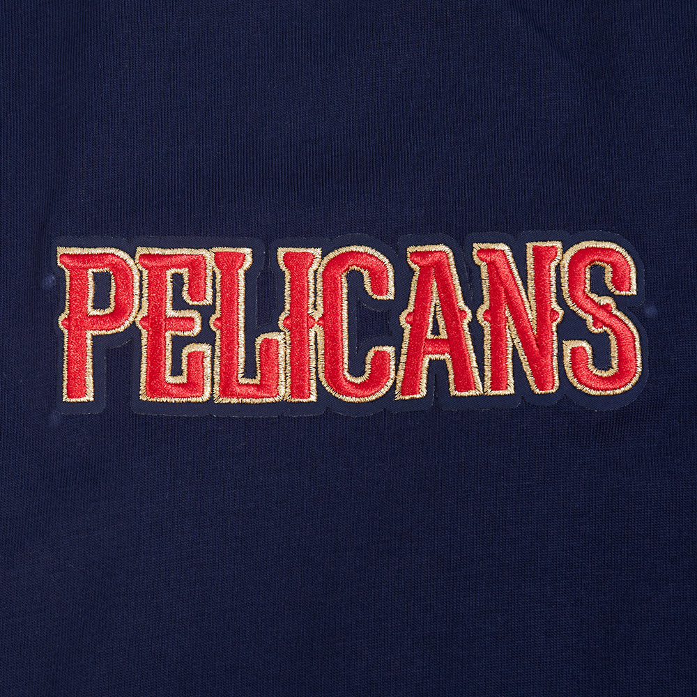 NBA NEW ORLEANS PELICANS WINGSPAN MEN'S DROP SHOULDER LS TEE (MIDNIGHT NAVY) - Image 8