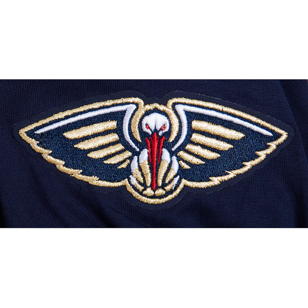 NBA NEW ORLEANS PELICANS WINGSPAN MEN'S DROP SHOULDER LS TEE (MIDNIGHT NAVY) - Image 9