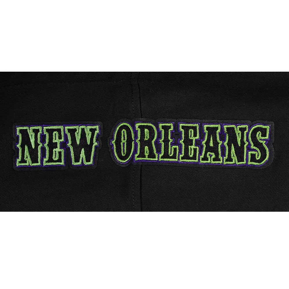 NBA NEW ORLEANS PELICANS CITY EDITION 25-26 MEN'S RIB FLC PO HOODIE (BLACK) - Image 5