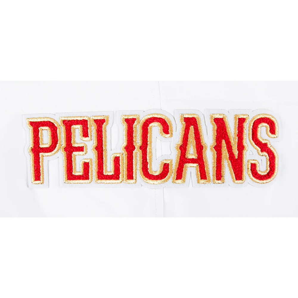 NBA NEW ORLEANS PELICANS CLASSIC CHENILLE MEN'S DK FZ PO HOODIE (WHITE) - Image 11