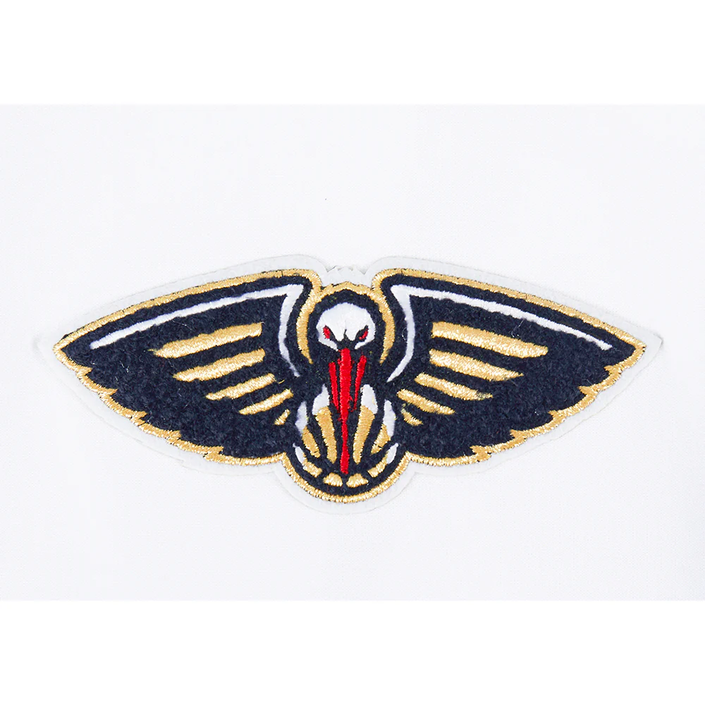 NBA NEW ORLEANS PELICANS CLASSIC CHENILLE MEN'S DK FZ PO HOODIE (WHITE) - Image 13