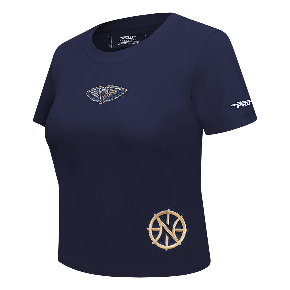 NBA NEW ORLEANS PELICANS GAME DAY CLASSICS WOMEN'S SJ BABY DOLL TEE (MIDNIGHT NAVY) - Image 2