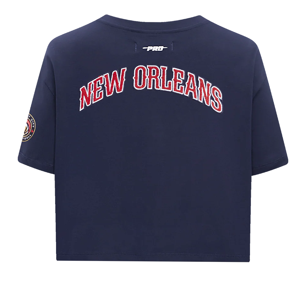 NBA NEW ORLEANS PELICANS CLASSIC SINGLE JERSEY BOXY TEE (MIDNIGHT NAVY) - Image 3