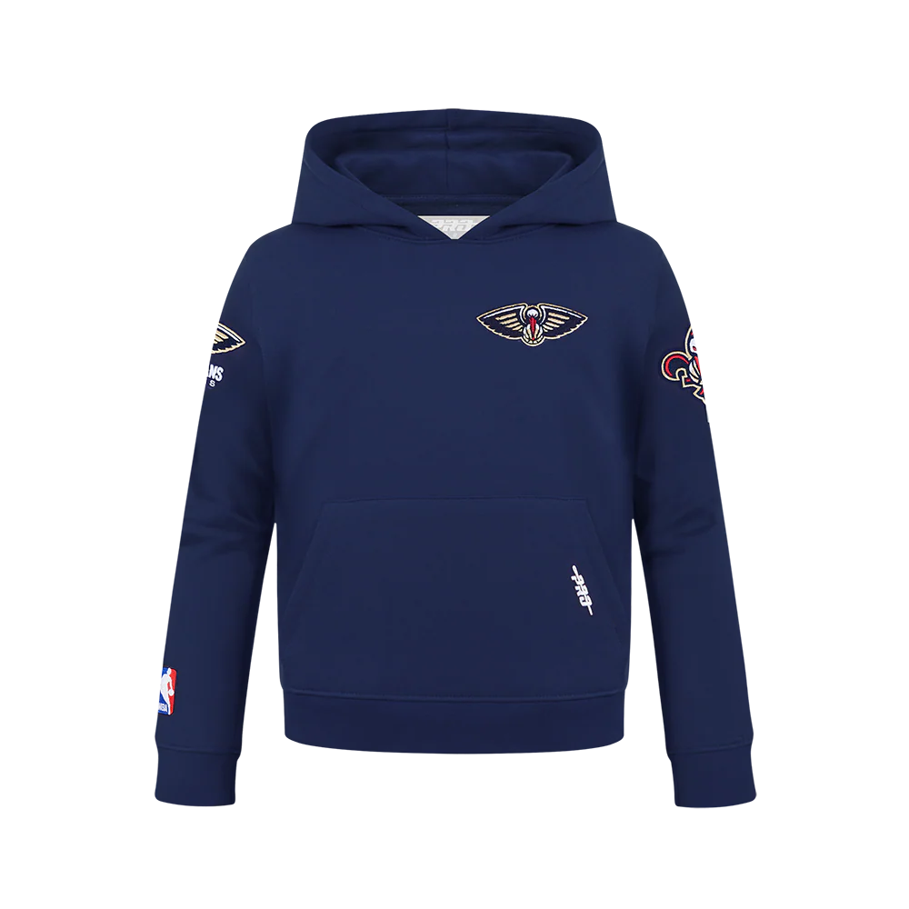 NBA NEW ORLEANS PELICANS CLASSIC BIG BOYS FLEECE PULLOVER HOODIE (MIDNIGHT NAVY) - Image 7