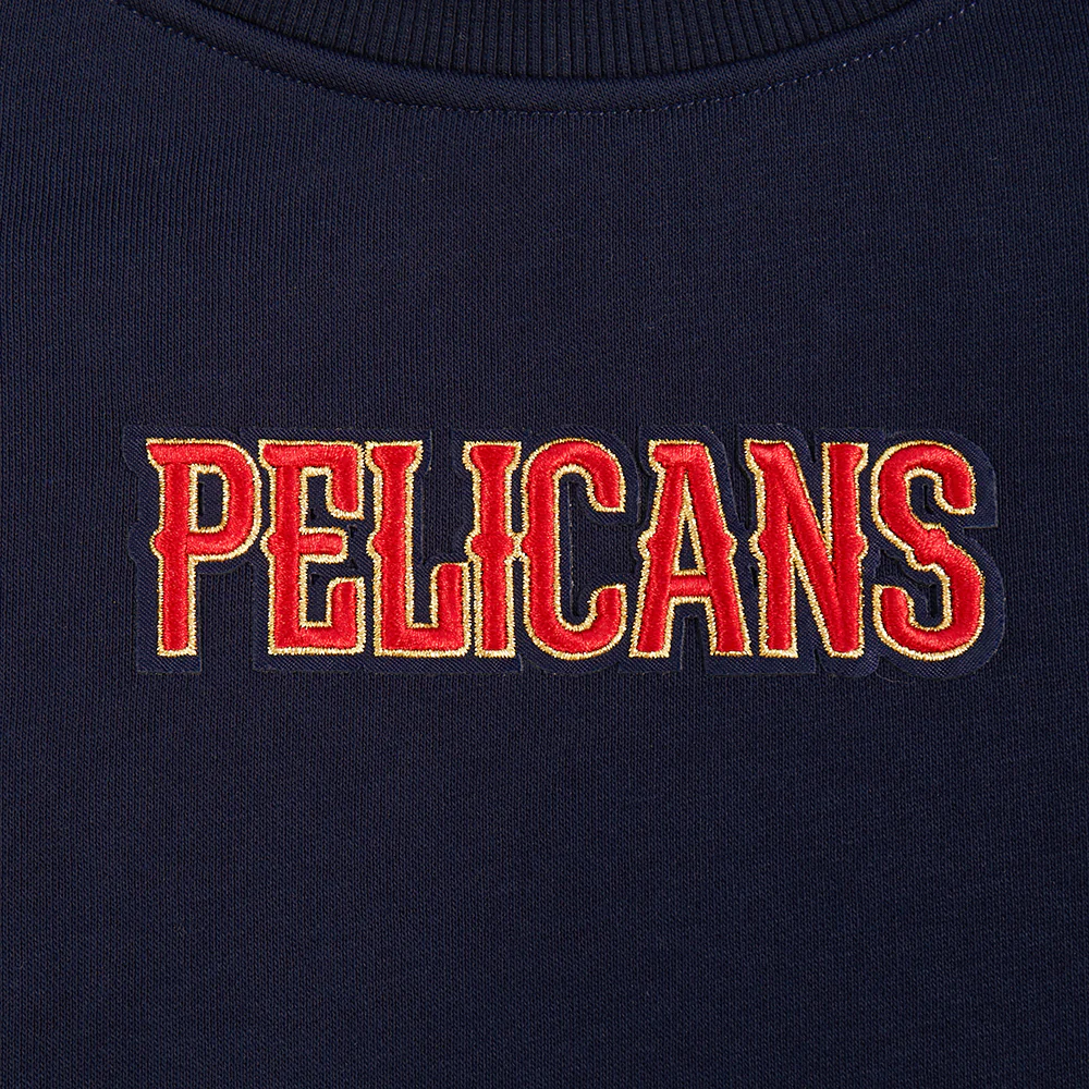 NEW ORLEANS PELICANS WINGSPAN WOMEN'S FLC CREWNECK (MIDNIGHT NAVY) - Image 12
