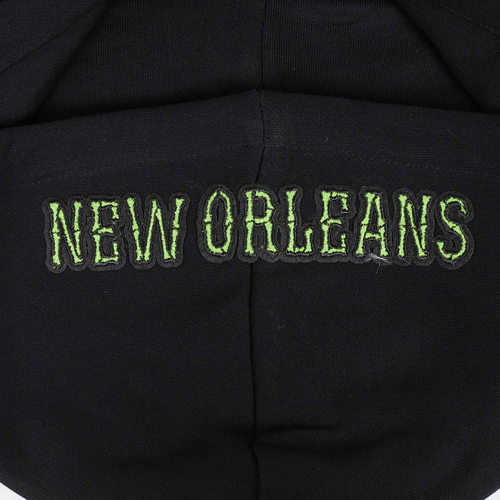 NBA NEW ORLEANS PELICANS CITY EDITION 24-25 WOMEN'S FLEECE CROPPED PULLOVER HOODIE (BLACK) - Image 5