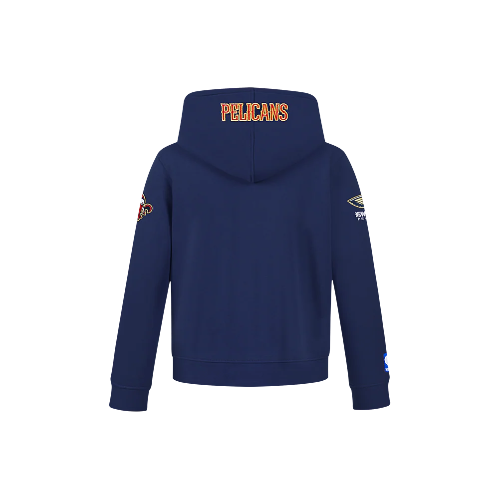 NBA NEW ORLEANS PELICANS CLASSIC LITTLE BOYS FLEECE PULLOVER HOODIE (MIDNIGHT NAVY) - Image 3