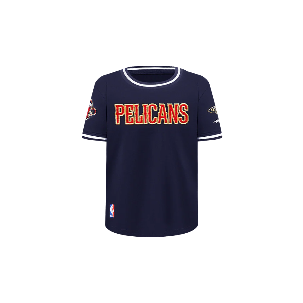 NBA NEW ORLEANS PELICANS CLASSIC TODDLER BOYS SHORT SLEEVE STRIPED RIB TEE (MIDNIGHT NAVY)