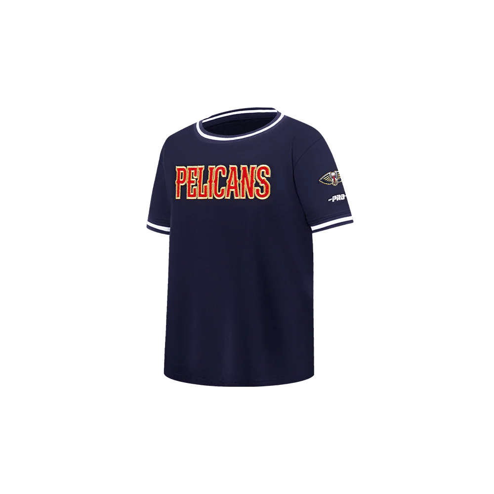 NBA NEW ORLEANS PELICANS CLASSIC TODDLER BOYS SHORT SLEEVE STRIPED RIB TEE (MIDNIGHT NAVY) - Image 2