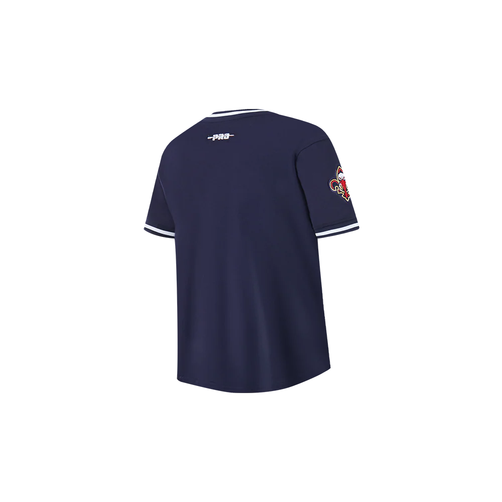 NBA NEW ORLEANS PELICANS CLASSIC TODDLER BOYS SHORT SLEEVE STRIPED RIB TEE (MIDNIGHT NAVY) - Image 4