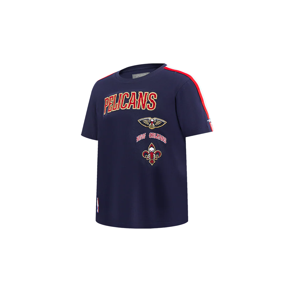 NBA NEW ORLEANS PELICANS RETRO CLASSIC TODDLER BOYS SHORT SLEEVE TAPING TEE(MIDNIGHT NAVY/RED) - Image 2