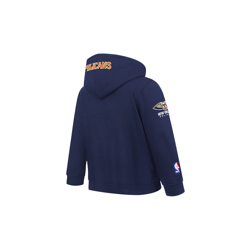 NBA NEW ORLEANS PELICANS CLASSIC TODDLER BOYS FLEECE PULLOVER HOODIE (MIDNIGHT NAVY) - Image 4