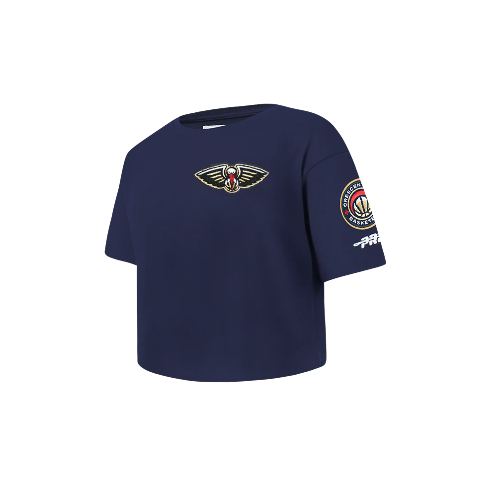 NBA NEW ORLEANS PELICANS CLASSIC TODDLER GIRLS SHORT SLEEVE BOXY TEE (MIDNIGHT NAVY) - Image 2