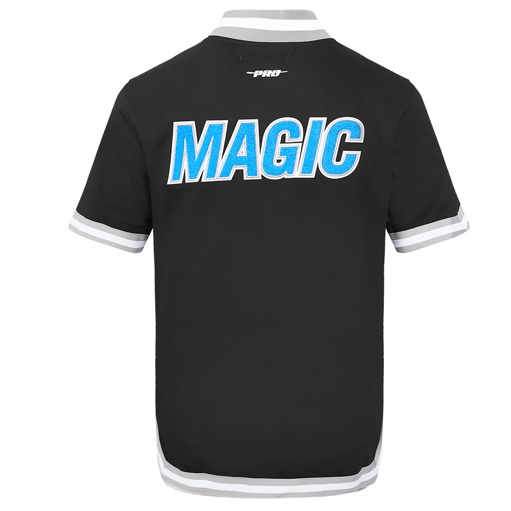 NBA ORLANDO MAGIC CLASSIC MEN'S PRO SS DOUBLE KNIT JACKET (BLACK/GRAY) - Image 4