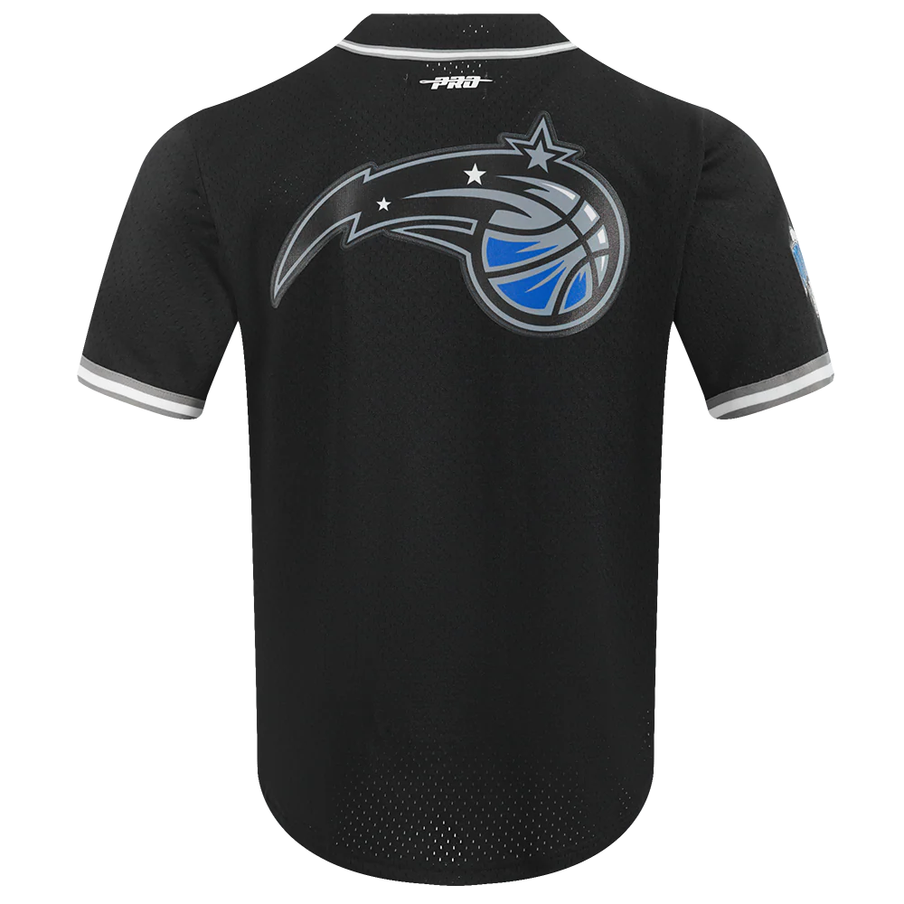 ORLANDO MAGIC MESH MEN'S BUTTON DOWN SHIRT (BLACK/GRAY) - Image 3