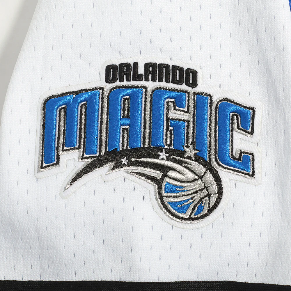 ORLANDO MAGIC MESH MEN'S BUTTON DOWN SHIRT (WHITE/BLACK) - Image 8