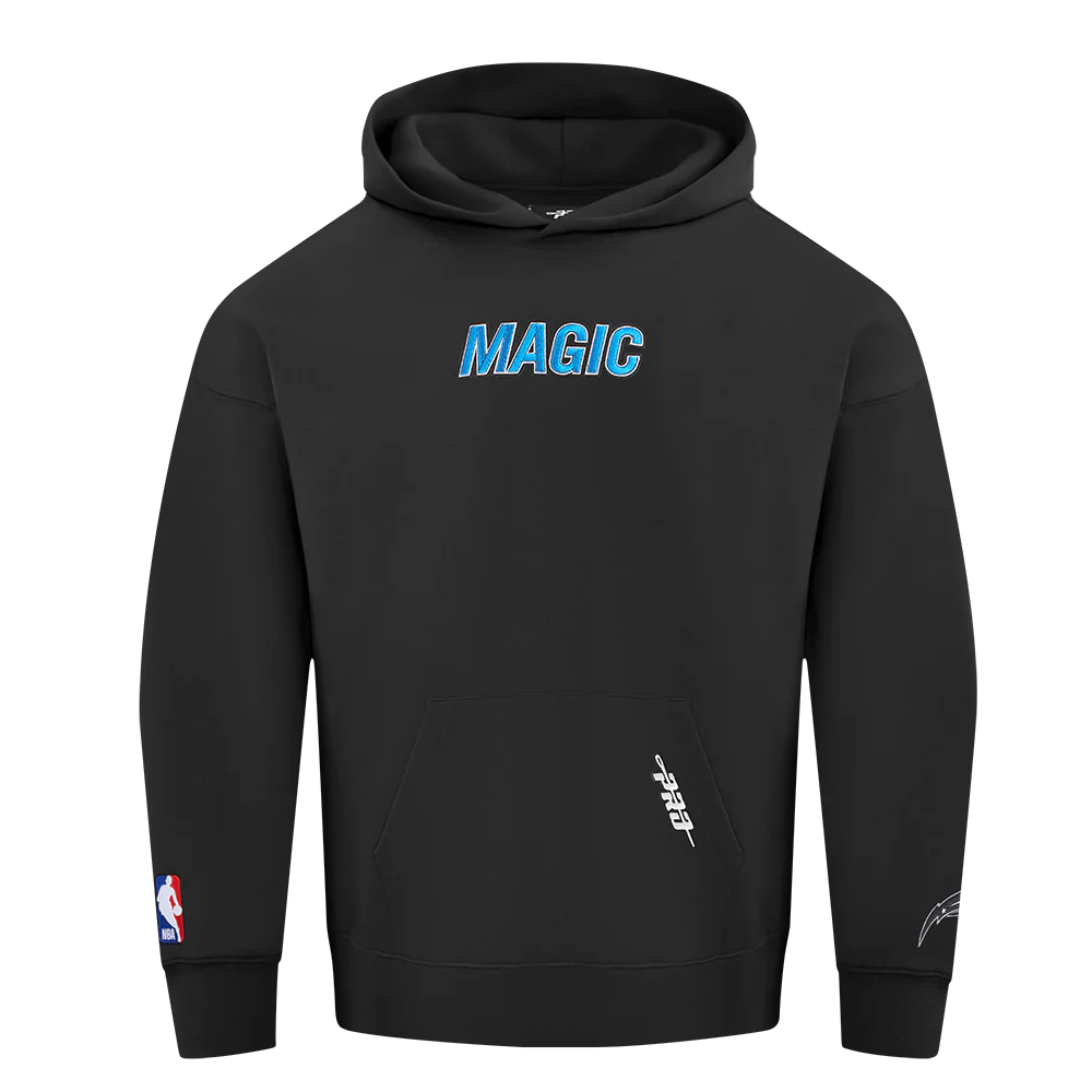 NBA ORLANDO MAGIC WINGSPAN MEN'S DROP SHOULDER FLC PO HOODIE (BLACK) - Image 3