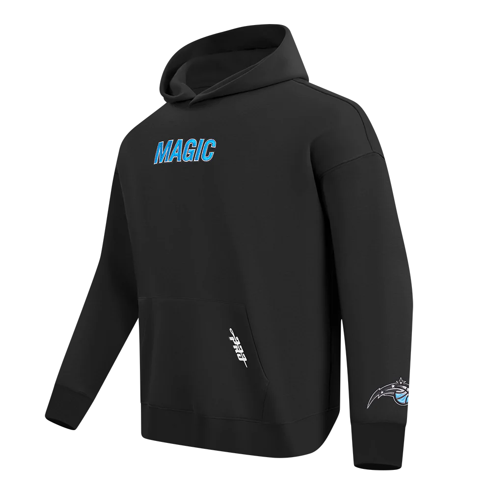 NBA ORLANDO MAGIC WINGSPAN MEN'S DROP SHOULDER FLC PO HOODIE (BLACK) - Image 4