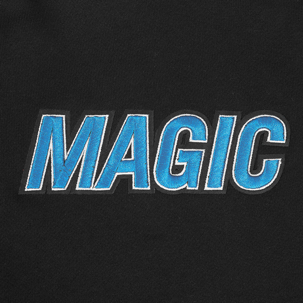 NBA ORLANDO MAGIC WINGSPAN MEN'S DROP SHOULDER FLC PO HOODIE (BLACK) - Image 8
