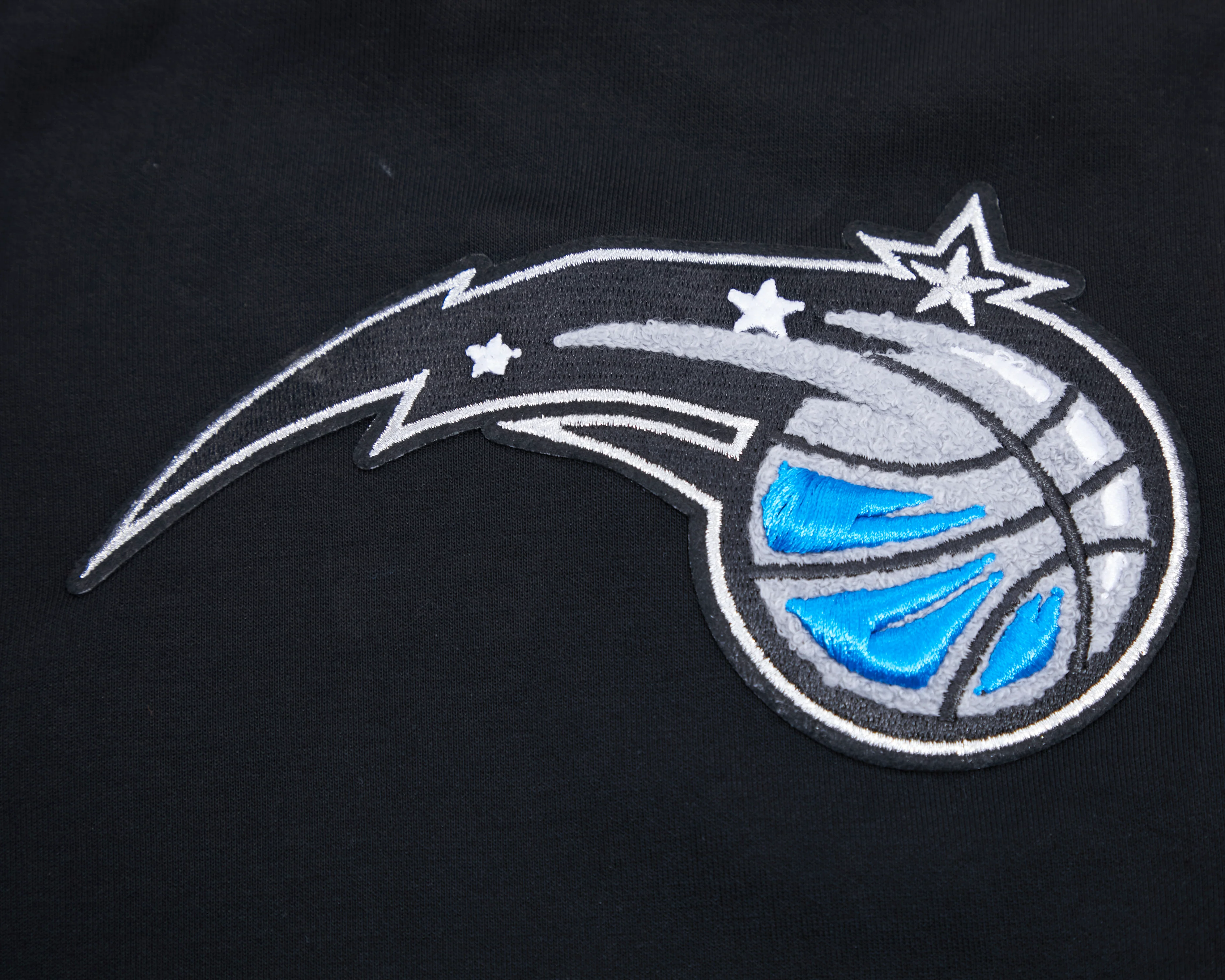 NBA ORLANDO MAGIC CLASSIC CHENILLE MEN'S FULL ZIP HOODIE (BLACK) - Image 7