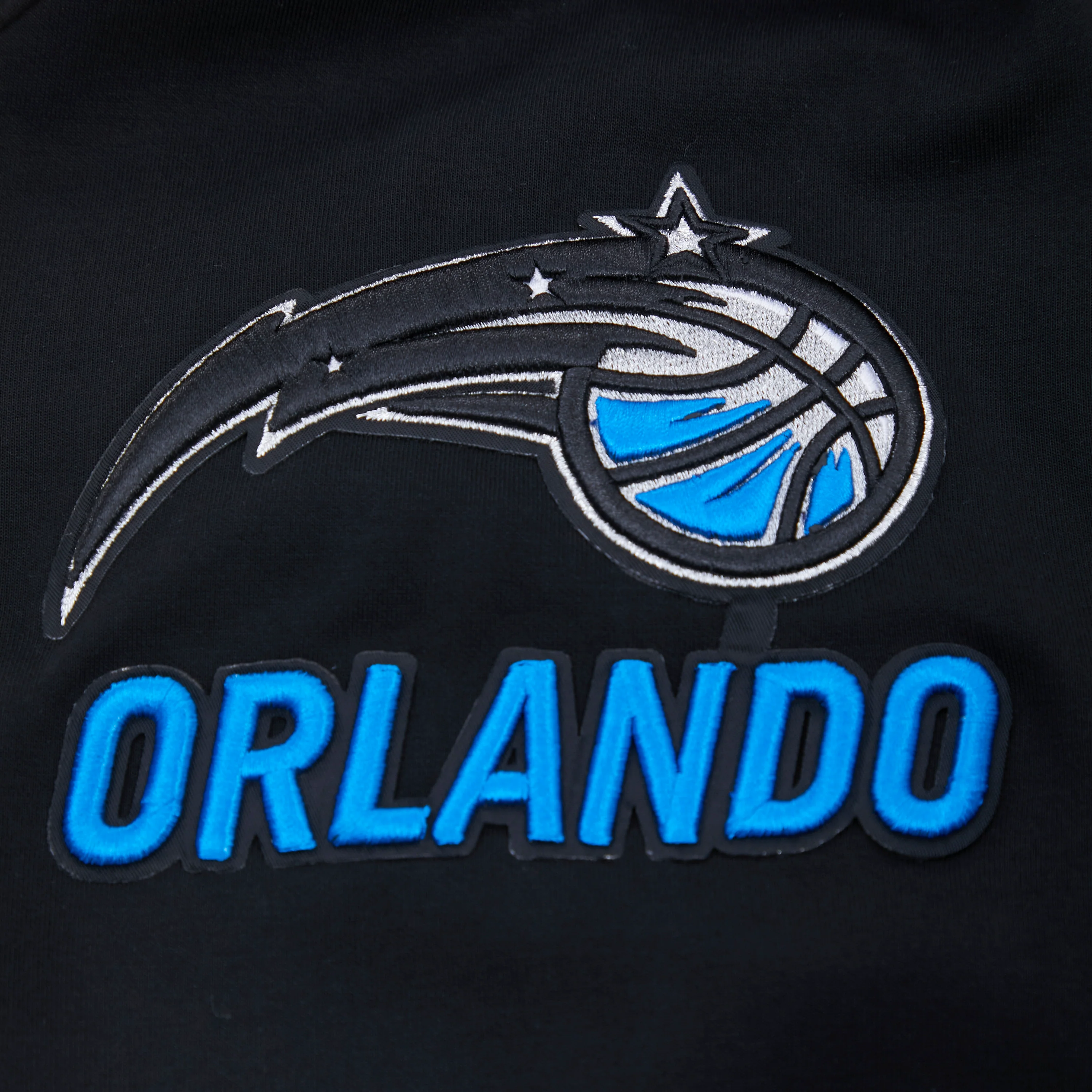 NBA ORLANDO MAGIC CLASSIC CHENILLE MEN'S FULL ZIP HOODIE (BLACK) - Image 8