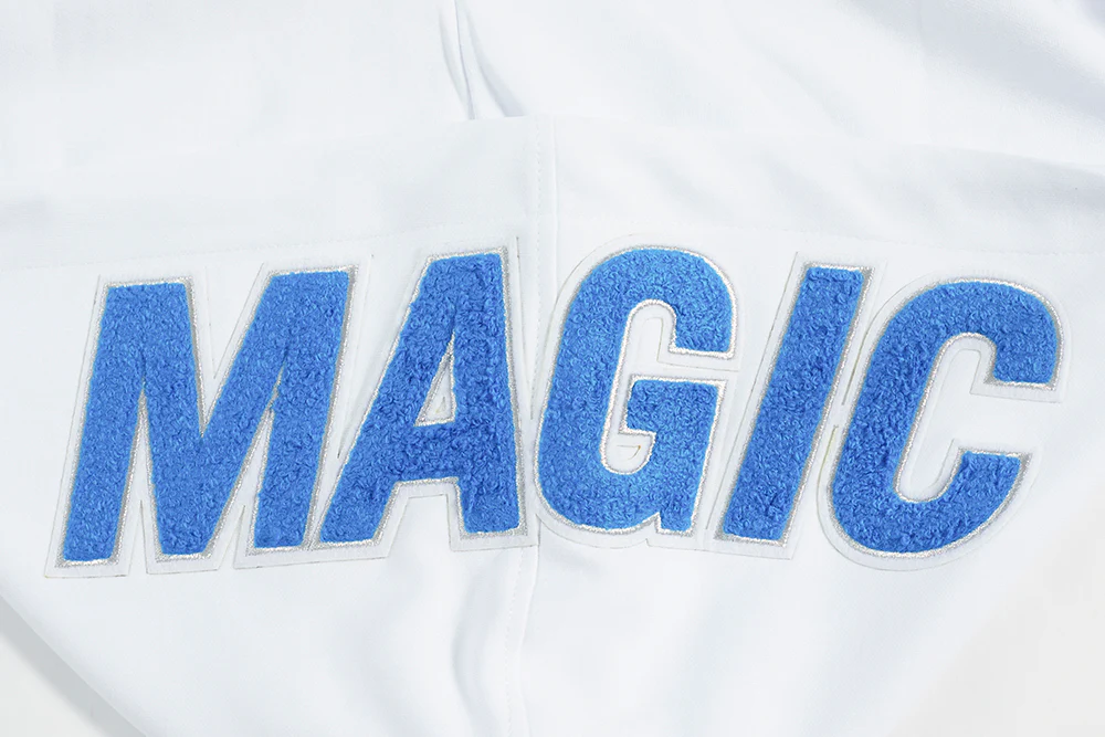 NBA ORLANDO MAGIC CLASSIC CHENILLE MEN'S FULL ZIP PULLOVER HOODIE (WHITE) - Image 10