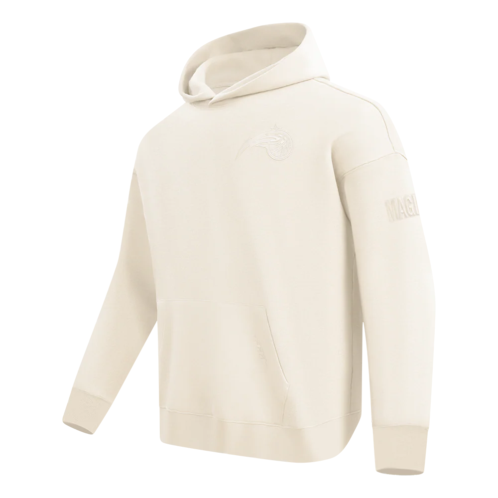 NBA ORLANDO MAGIC NEUTRAL MEN'S DROP SHOULDER FLC PO HOODIE (EGGSHELL) - Image 2