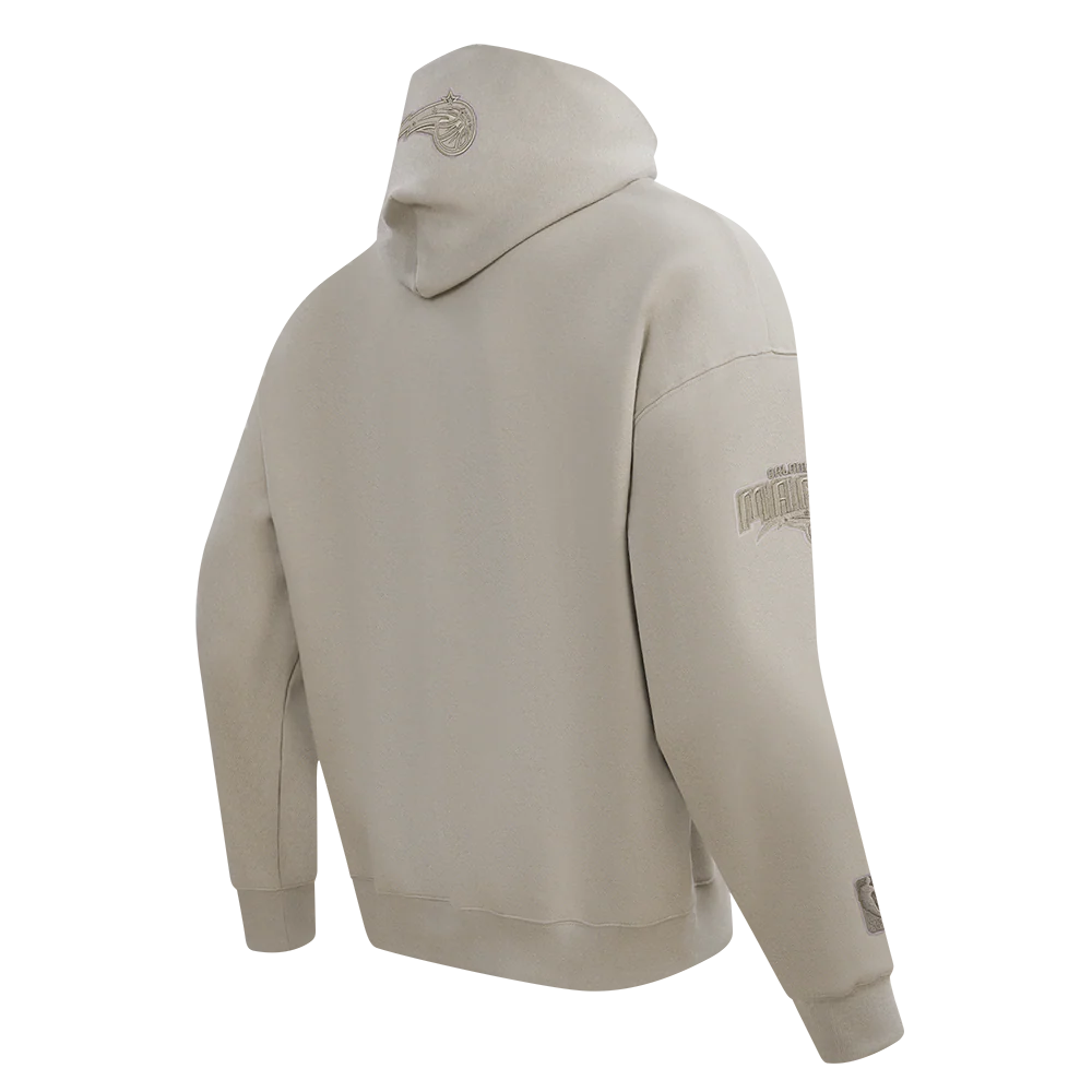 NBA ORLANDO MAGIC NEUTRAL MEN'S DROP SHOULDER FLC PO HOODIE (TAUPE) - Image 6