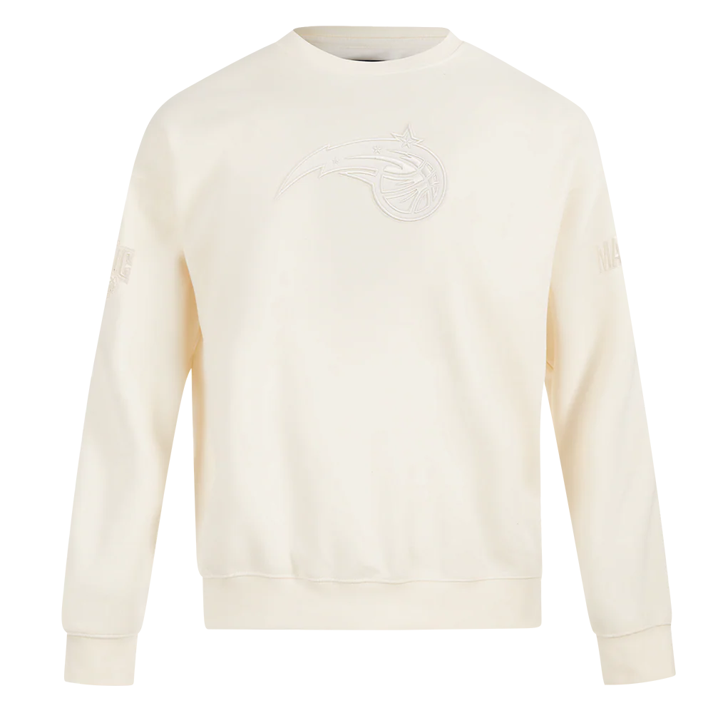 NBA ORLANDO MAGIC NEUTRAL MEN'S DROP SHOULDER FLC CREWNECK (EGGSHELL) - Image 2