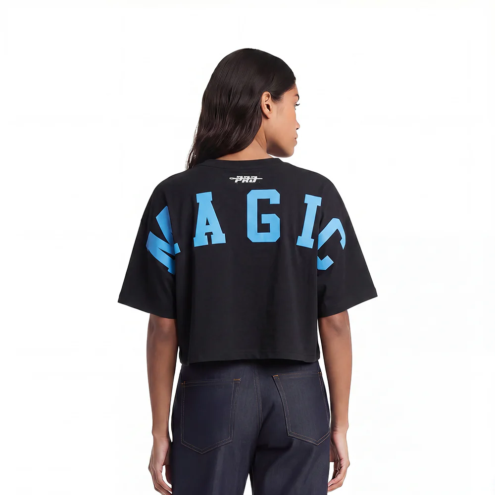 NBA ORLANDO MAGIC WINGSPAN WOMEN'S SJ BOXY TEE (BLACK)