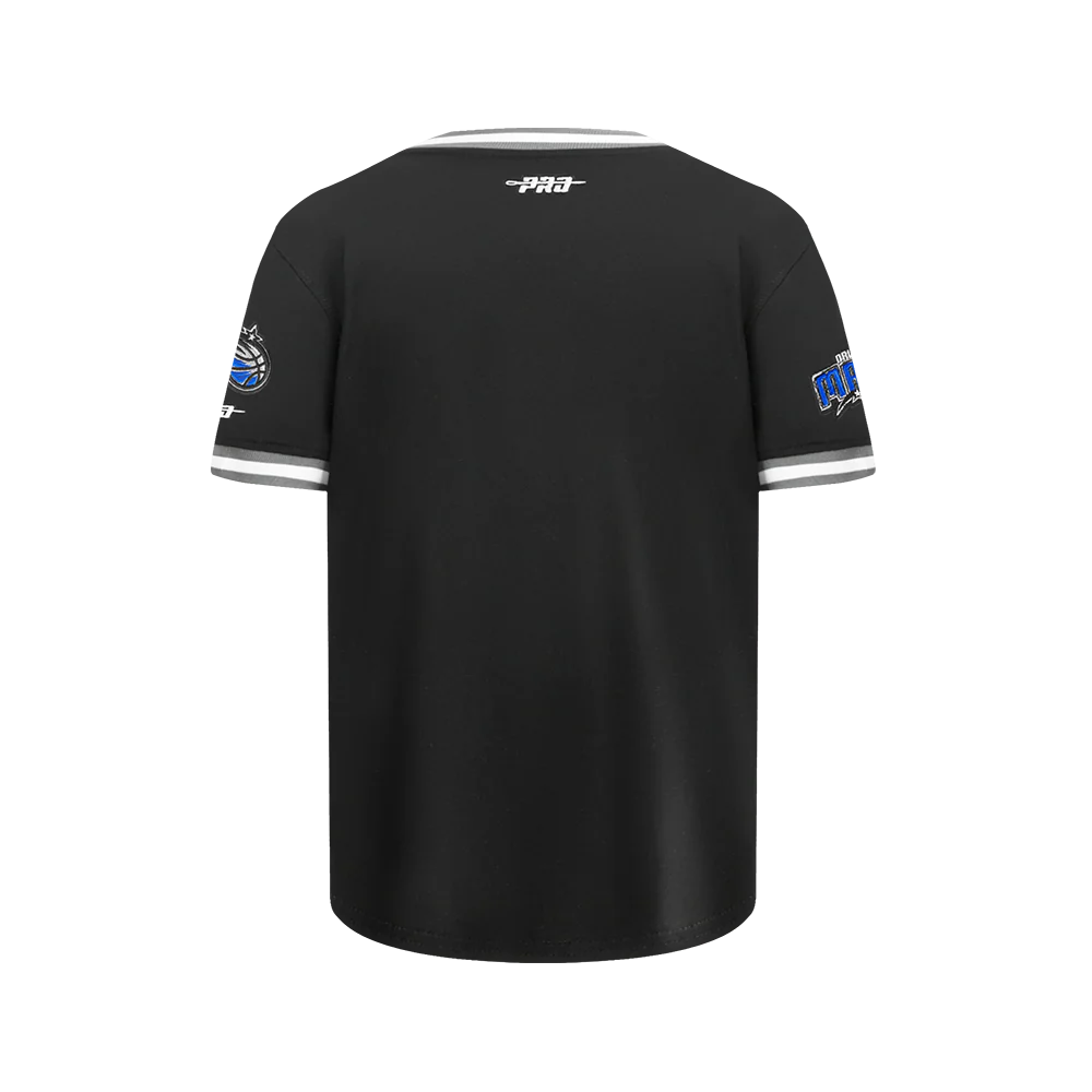 NBA ORLANDO MAGIC CLASSIC BIG BOYS SHORT SLEEVE STRIPED RIB TEE (BLACK/GRAY) - Image 3
