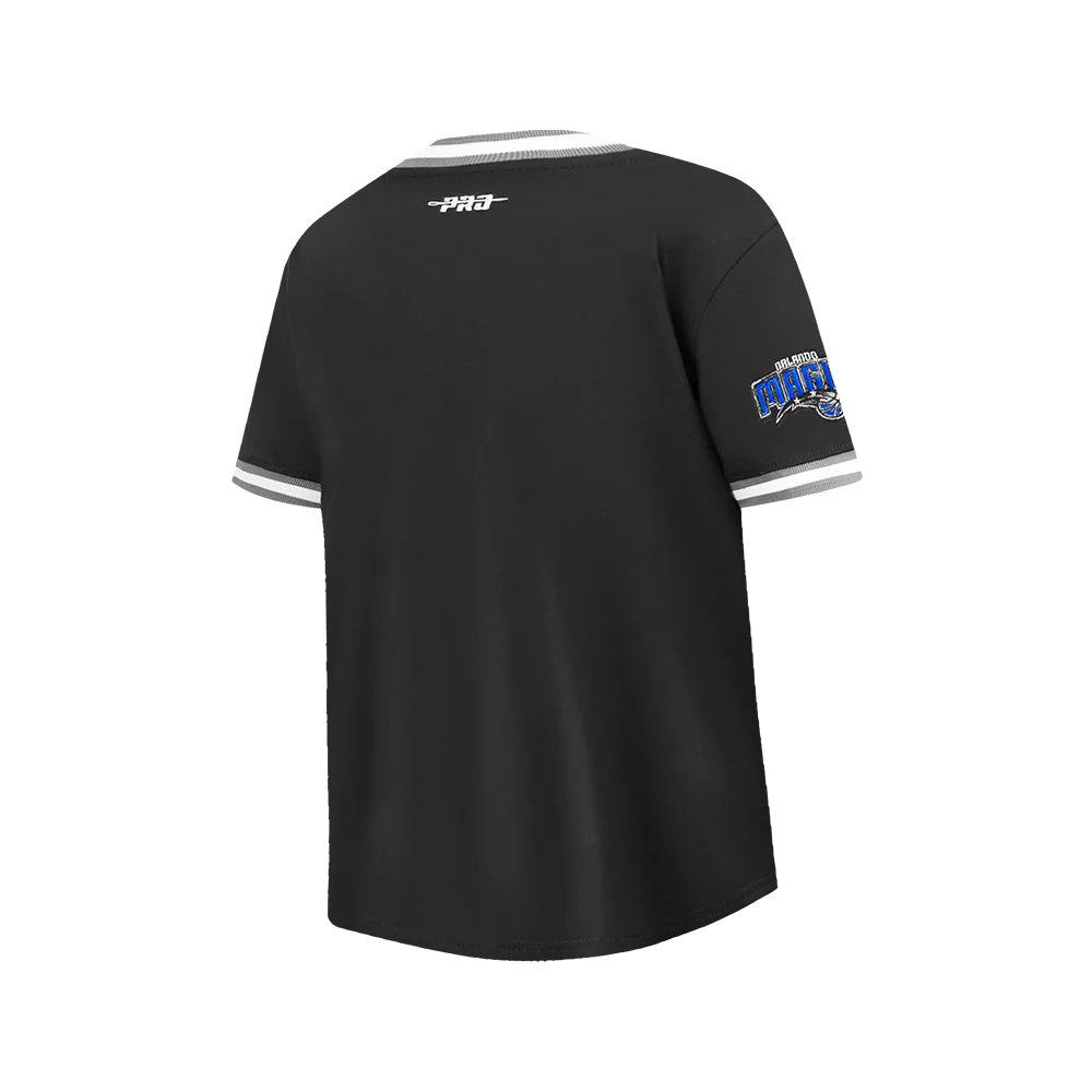 NBA ORLANDO MAGIC CLASSIC BIG BOYS SHORT SLEEVE STRIPED RIB TEE (BLACK/GRAY) - Image 4