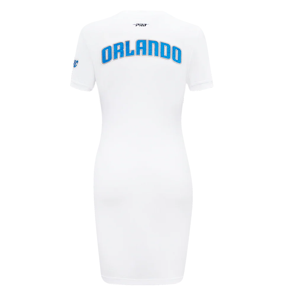 NBA ORLANDO MAGIC CLASSIC WOMEN'S BODYCON DRESS (WHITE) - Image 3