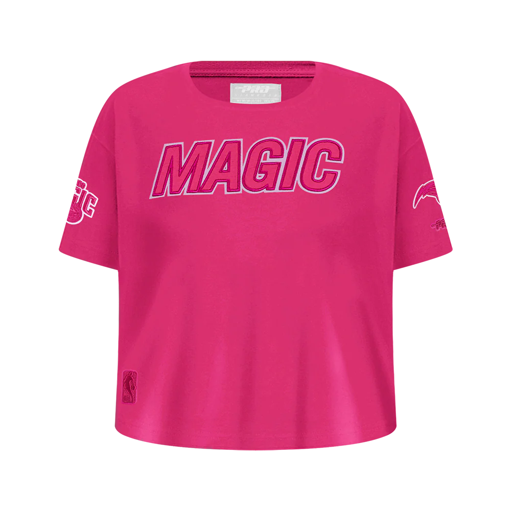 NBA ORLANDO MAGIC TRIPLE PINK BIG GIRLS SS BOXY TEE (BEETROOT PURPLE)