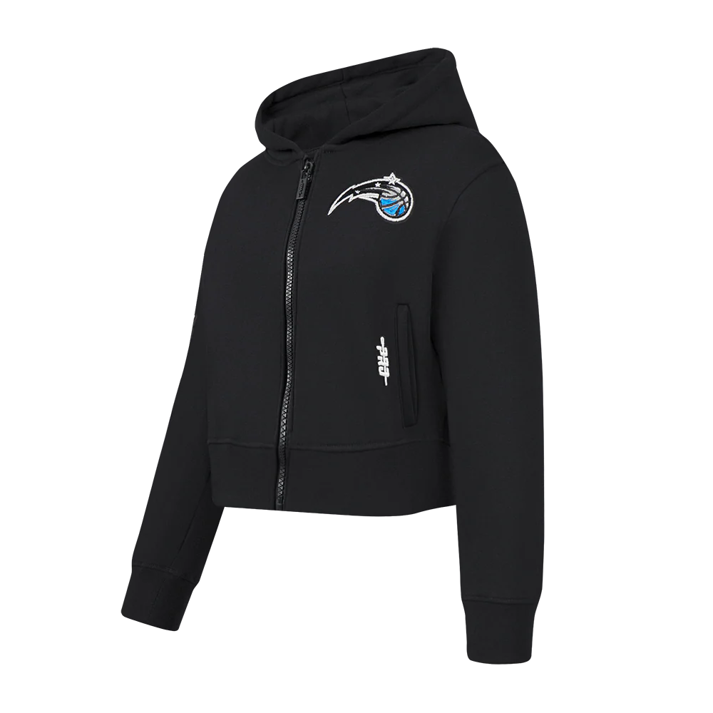 NBA ORLANDO MAGIC CLASSIC BIG GIRLS FLEECE FULL ZIP HOODIE (BLACK) - Image 2