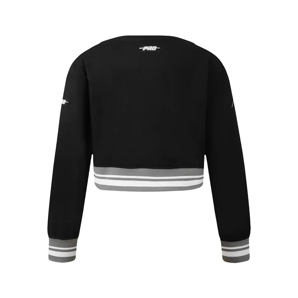 NBA ORLANDO MAGIC RETRO CLASSIC BIG GIRLS RIB FLEECE CREWNECK (BLACK/GRAY) - Image 3